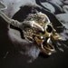 GOTHIC RAVENS REVENGE Necklace, Rhinestone Set Skull With Movable Jaw