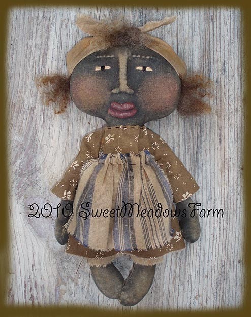 EPATTERN - Primitive Raggedy and Black Dolls Craft Show Dollies