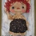 EPATTERN - Primitive Raggedy and Black Dolls Craft Show Dollies