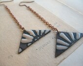 Triangle Enamel Earrings