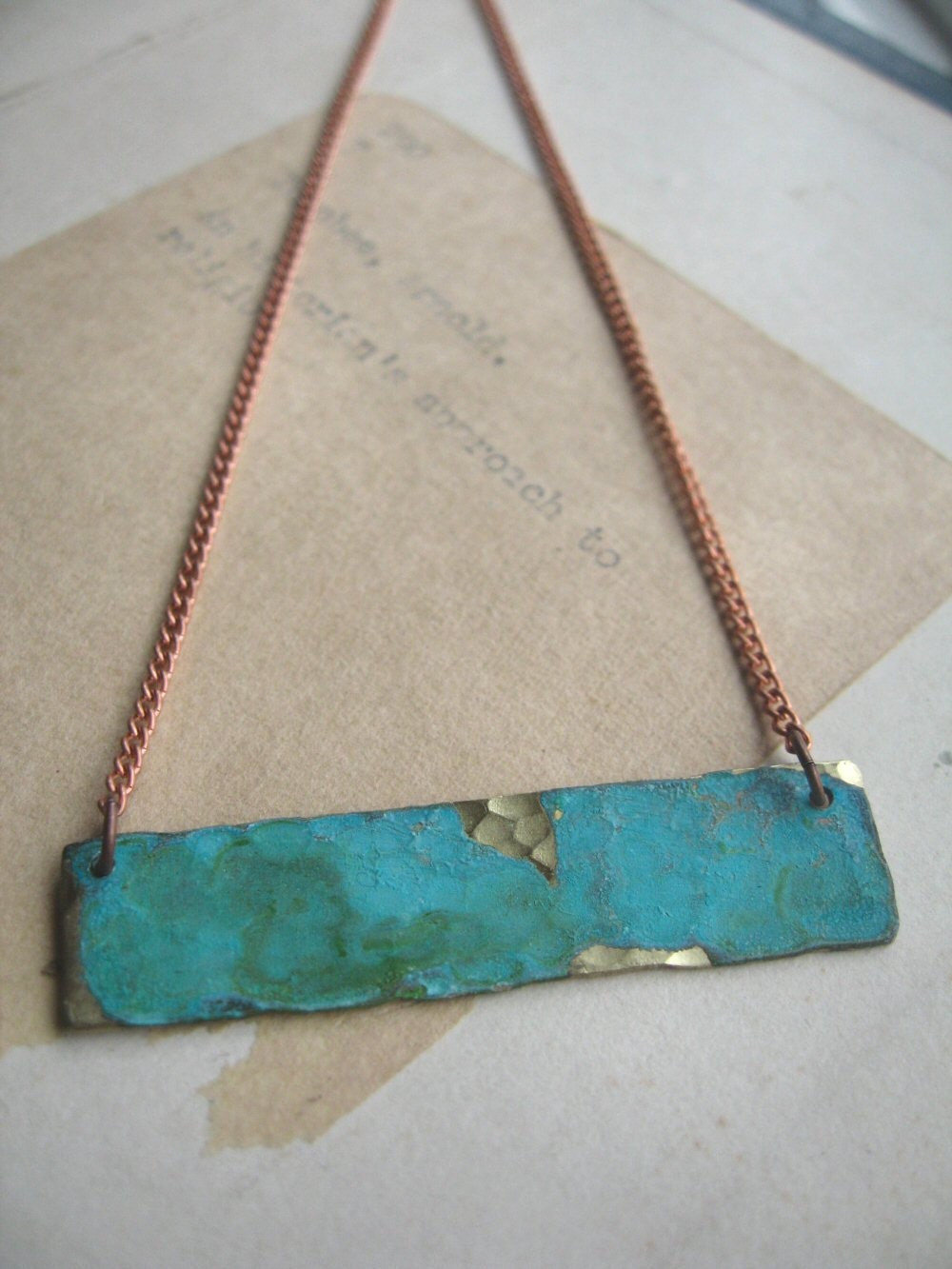 Parallel Brass Necklace