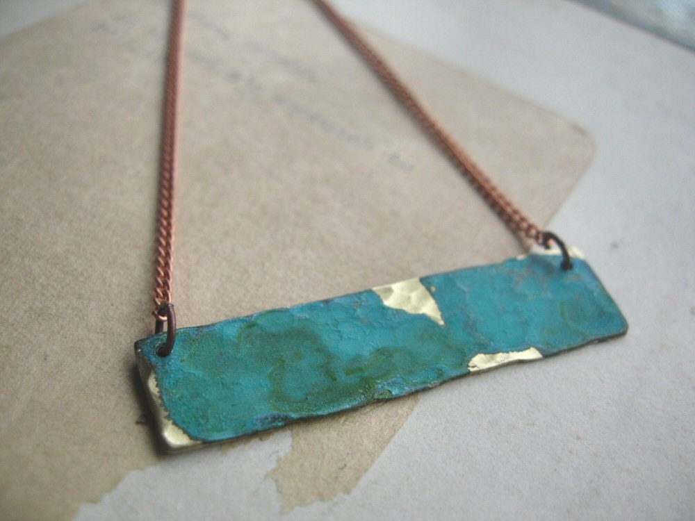 Parallel Brass Necklace