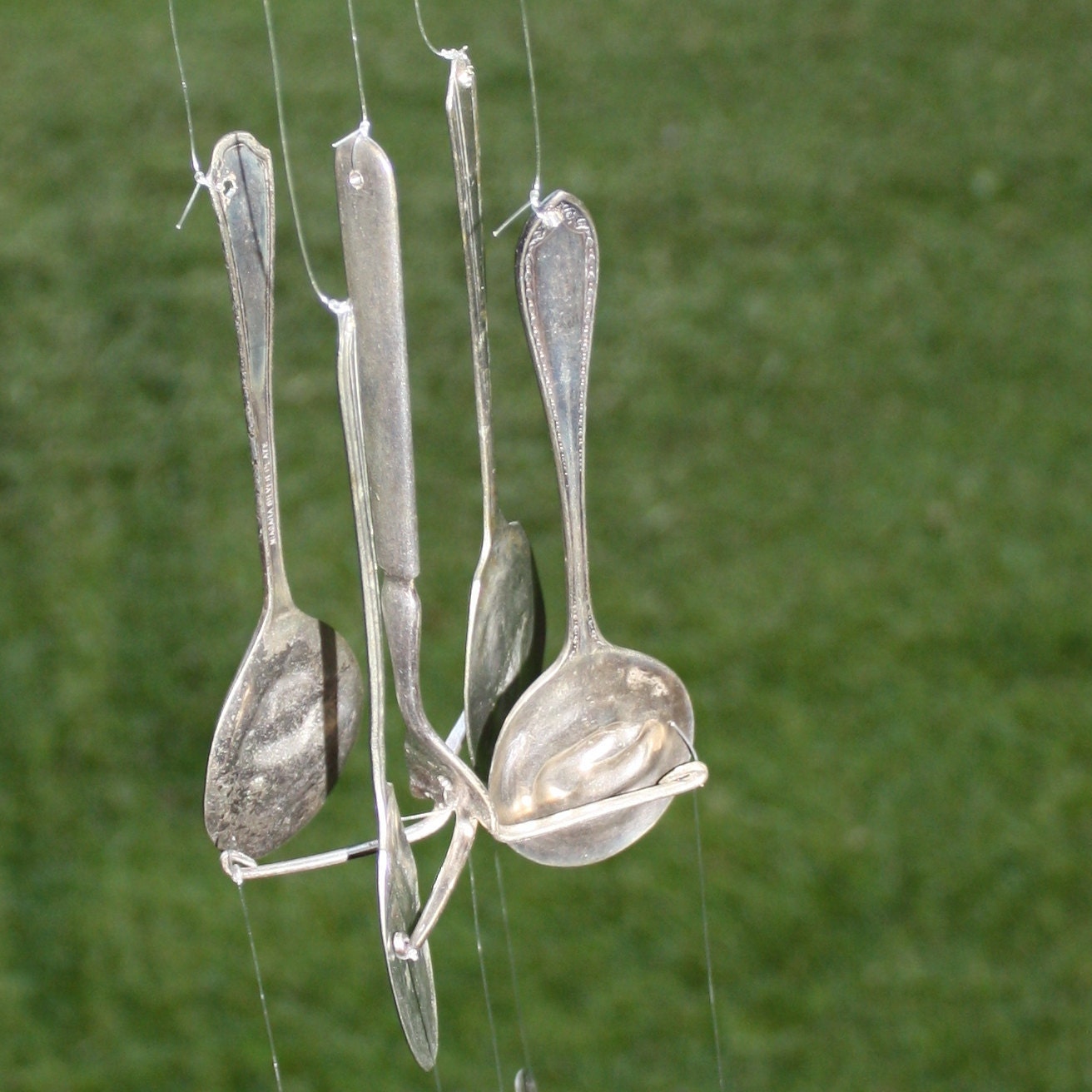 Similiar Wind Chimes Made With Spoons Keywords Double Plain Jane Spoon Wind Chime By Dinnertimechimes On
