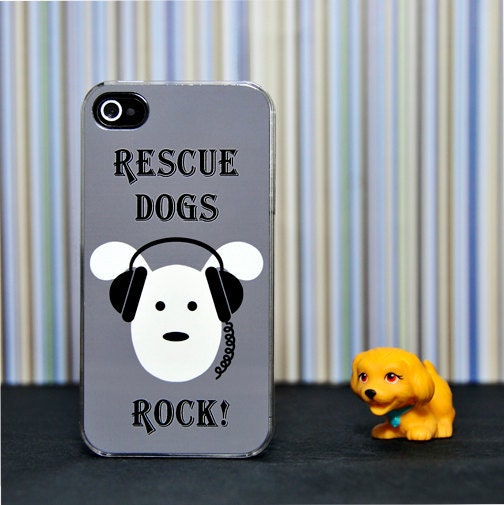 iPhone Case - Rescue Dogs Rock - iPhone 4 Hard Case, iPhone 5, iPod Touch 4, Samsung Galaxy S3, iPod Touch 5