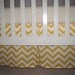 Custom Made Yellow Zig Zag Chevron Crib Skirt