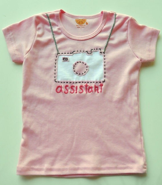Camera handstitched tee
