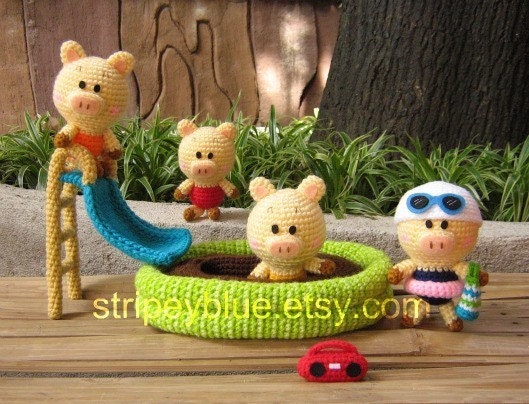 Piggy's Pool - PDF Crochet - Amigurumi Pattern