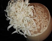 Cream lace fascinator