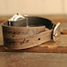 Leather Wrap Watch - Personalized Smokey Pattern - Antique Black