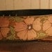 Leather Guitar Strap - Pink, Green and Antique Brown - Belle pattern with flowers