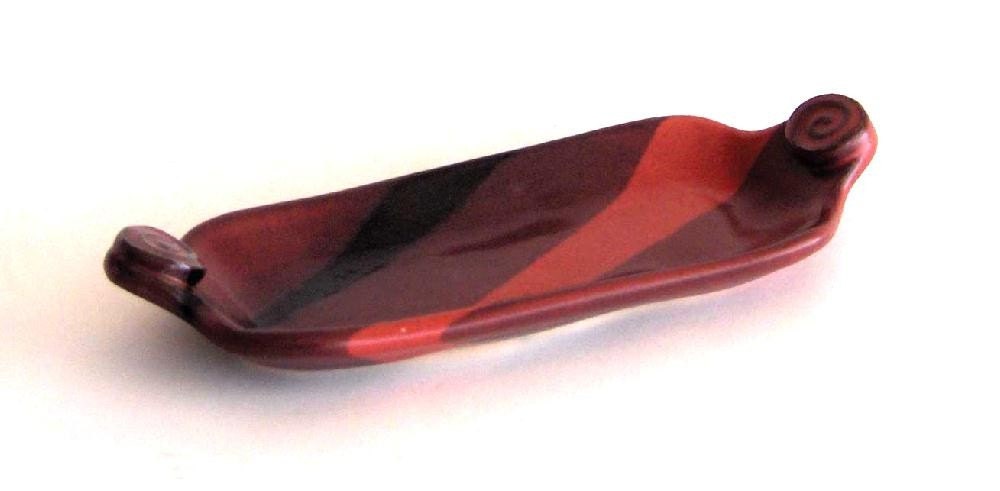 Butter Dish - 5 Band Sandia Glaze