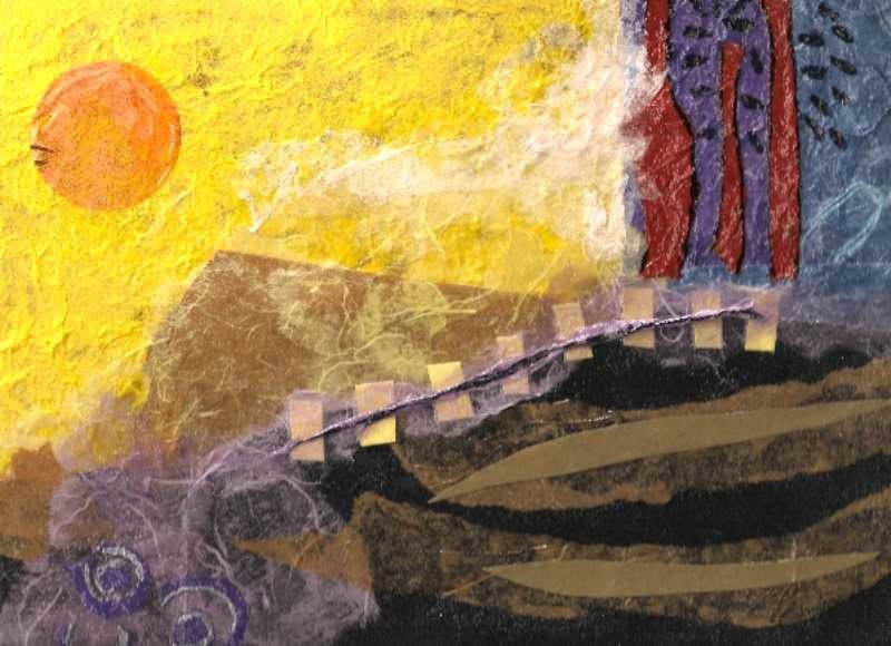 Mountain Point Of View - Mixed Media Original