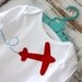Boy onesie, appliqued Airplane onesie for newborn to toddler baby boy in red and aqua