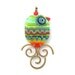 Bird of Paradise- glass Lampwork and brass focal bead/ pendant (1)