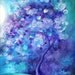 Spring Bloom - Whimsical Woodland Fantasy -  Tree Painting - Set of 2 Prints