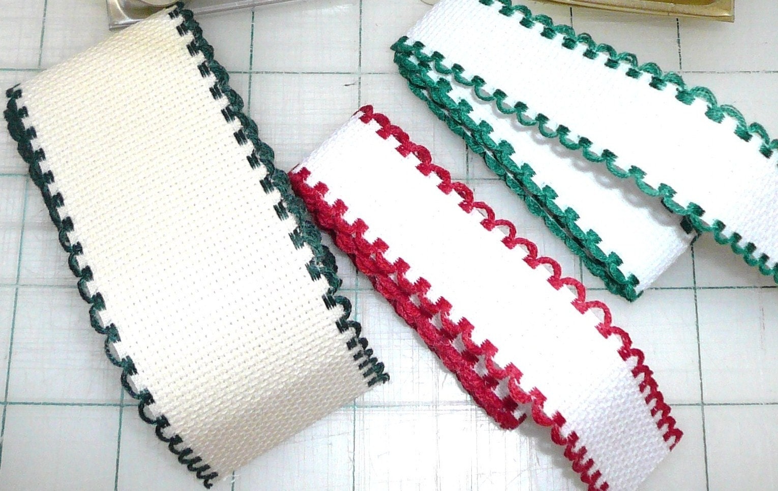 6 Pkgs RIBBAND Ribbon Trim to Cross Stitch by by PatternPeddler
