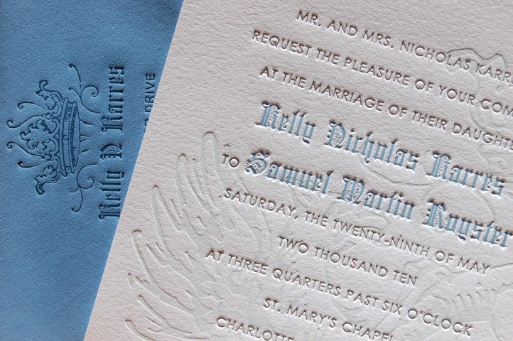 SAMPLE - Wedding Invitation - LETTERPRESS - Juicy Love by Invited Ink