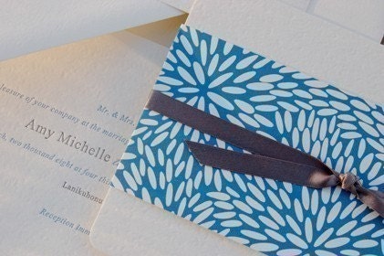 SAMPLE - Wedding Invitation - LETTERPRESS - Mums the Word by Invited Ink