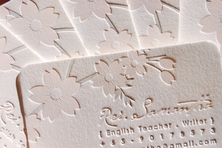 Calling Cards - LETTERPRESS Business Cards - YOUR CHOICE from designs listed - 2 color- 250 cards