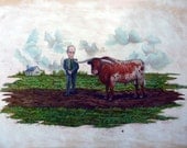 Original Fine Art Painting -- Bull Lee -- by Mr. Hooper