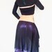 Fusion Bellydance Purple Metallic Mesh Asymmetric Fusion Skirt, Small / Medium