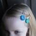 a week of barrettes in rainbow, set of 7, colorful felt circle barrettes