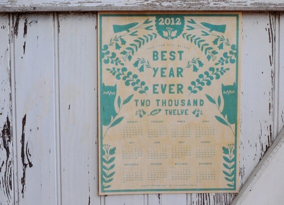 2012 aqua veneer calendar