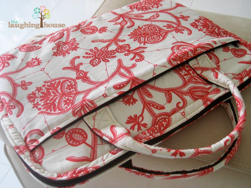 Laptop Sleeve w Front Zippered Pocket (Your Choice of Fabric)