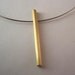 Brushed Brass Bar Necklace