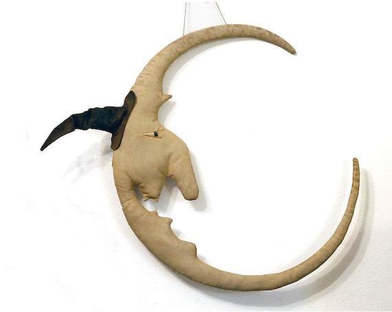 Primitive Halloween Moon Man - Halloween Decor Wall Decoration - Made to Order