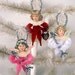 Cupid Valentine Ornaments - Valentines Day Party Decor - Vintage Style Chenille Ornaments