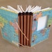 Compact Expandable Travel Journal with Custom Map - Pockets and Envelopes - MADE TO ORDER