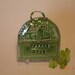 Powder Room Door Miniature Tile in Green
