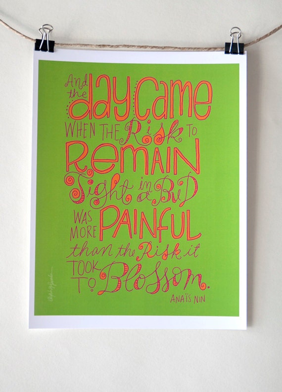 Anais Nin Quote - Digital Print Mini Poster