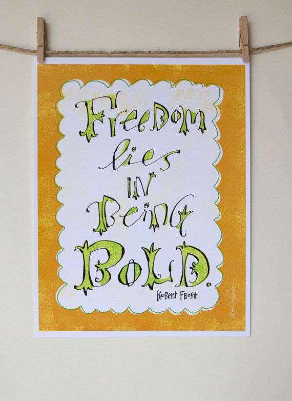 Robert Frost Quote - Digital Print Mini Poster