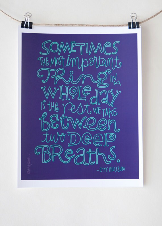Etty Hillesum Quote - Digital Color Print