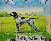 Pointer Hunting Dog Collage Print - Vintage Urban Girl