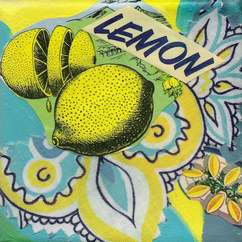 Lemon Collage Print - Vintage Urban Girl