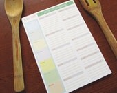 The Grocer - set of 13 Large Weekly Menu and Grocery List Cards