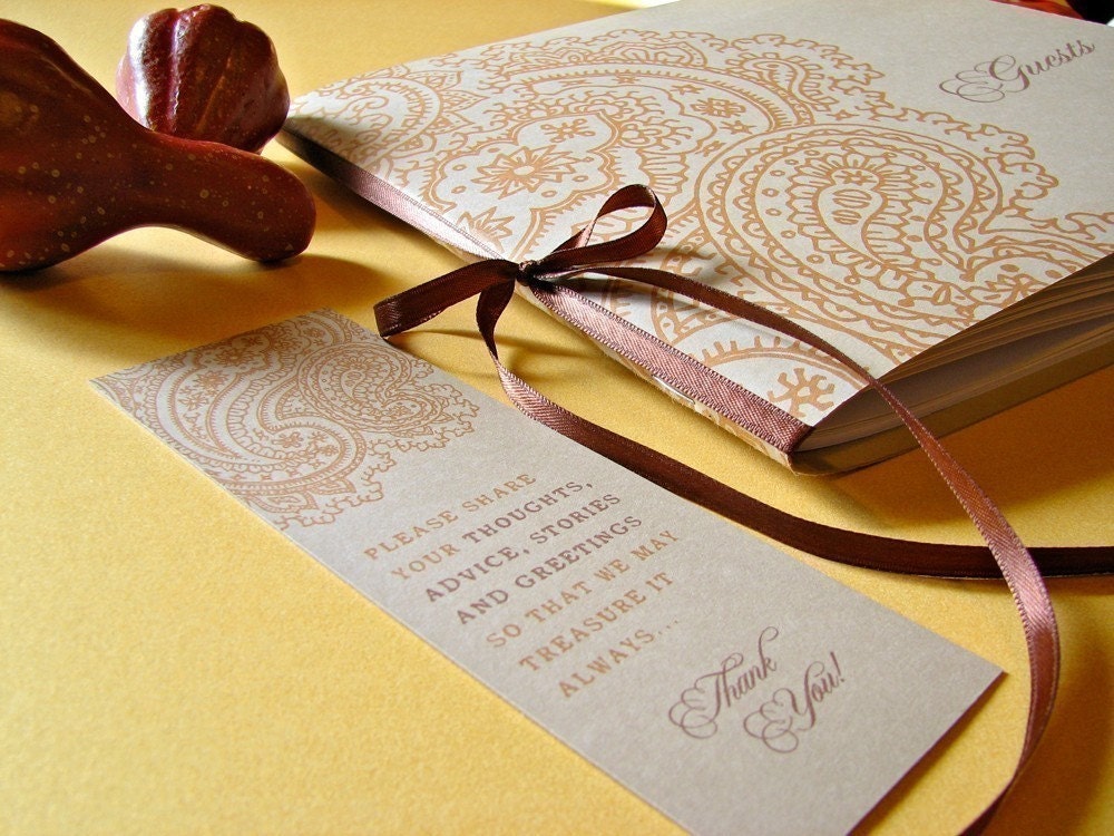 Paisley Wedding Guest Book