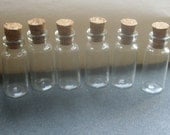 6  tiny vial glass  bottles 1.4ml