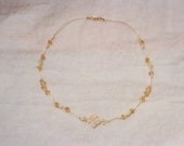 Bone and Butterscotch Knotted Necklace