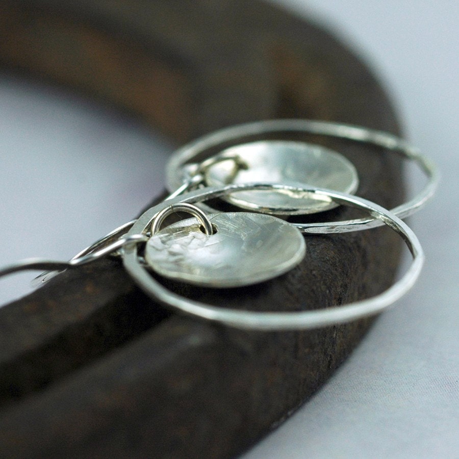 Handmade Sterling Silver Earrings - Recycled Sterling Silver - Eco Friendly - Feminine everyday - READY TO SHIP