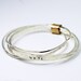 Stacking Bangle Bracelet - Silver wrapped in Gold - Luxe handcrafted artisan jewelry for her - Recycled and Eco Friendly metal