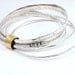 Stacking Bangle Bracelet - Silver wrapped in Gold - Luxe handcrafted artisan jewelry for her - Recycled and Eco Friendly metal