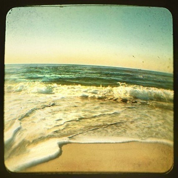 SALE - Beach photography set, beach landscape photography, set of (3) beach photos, vintage decor, vintage style, teal