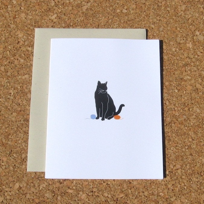 Black Cat Cards - Set of 8 Blank Note Cards