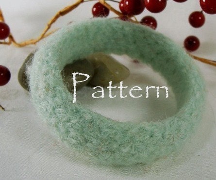 Felted Wool Bangles - PDF Knitting Pattern