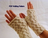Wavy Fingerless Gloves - PDF Knitting Pattern