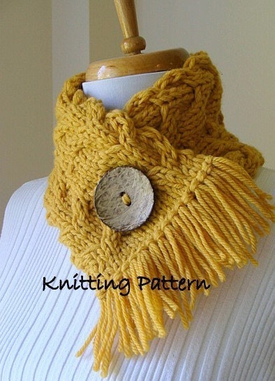 PDF Knitting Pattern - Flying Geese Neckwarmer